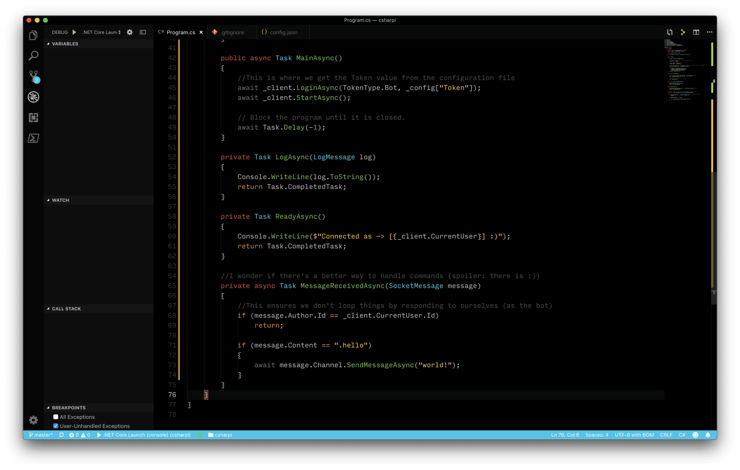 C# Discord Bot on Raspberry Pi: Simple Bot With Config File