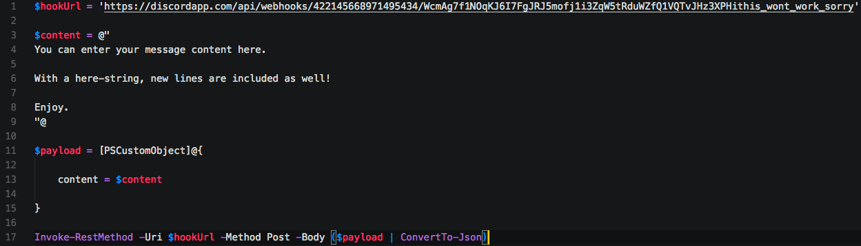 Using Discord Webhooks With PowerShell (Part 1)