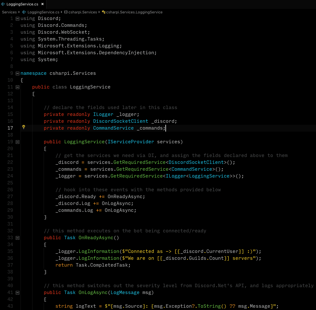 C# Discord Bot: Logging All The Things