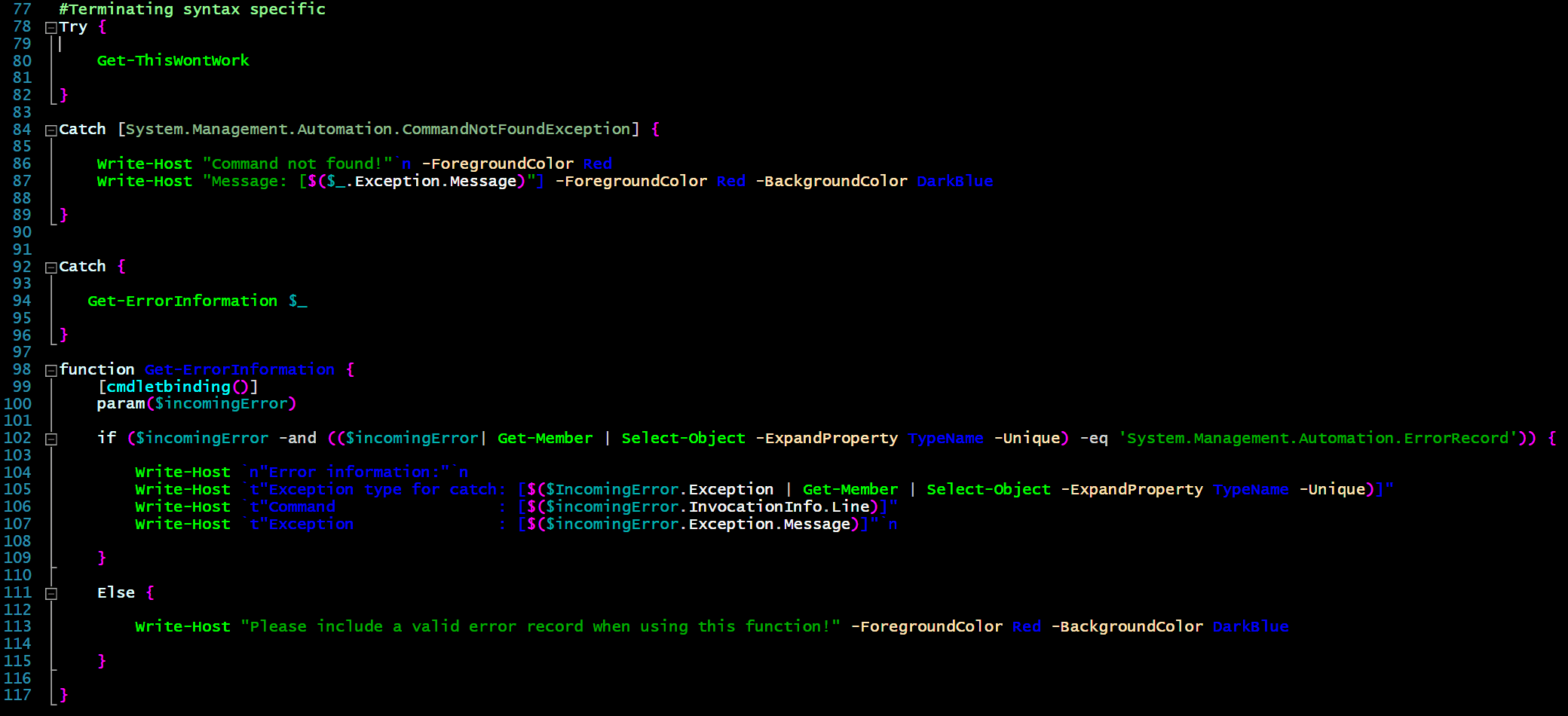 PowerShell: Getting Started - Error Handling