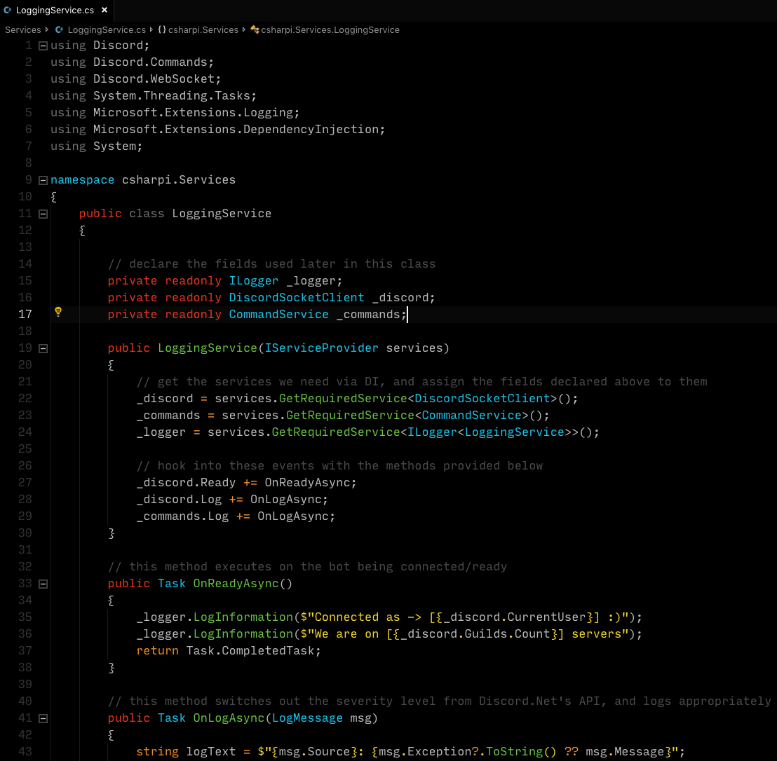 C# Discord Bot: Logging All The Things